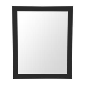 Miroir mural - Plastique - 40 x 50 cm - Gris, noir, blanc