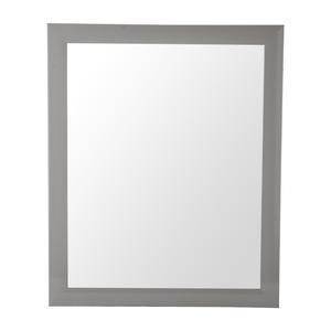 Miroir mural - Plastique - 40 x 50 cm - Gris, noir, blanc