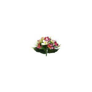 Piquet d'orchidées et feuillage - Polyester - H 33 cm - Différents coloris,