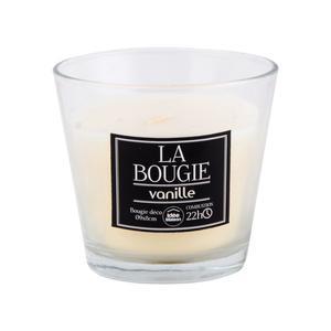 Bougie parfumée vanille - Paraffine et verre - 9 x 8,2 cm - Blanc