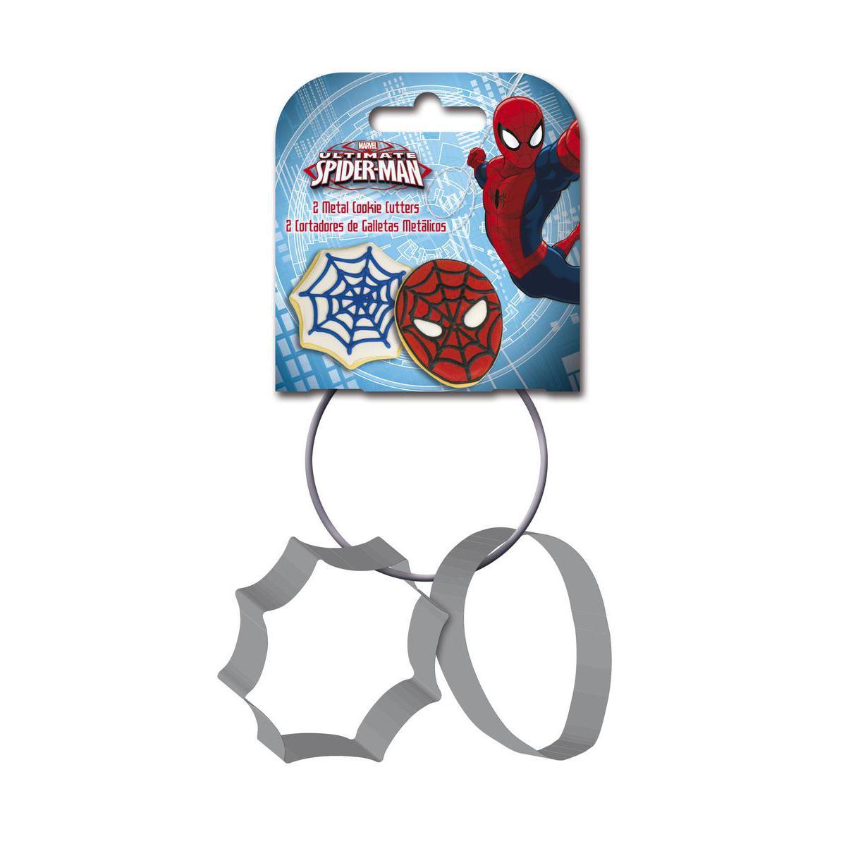 2 emporte-pièces Spider-man - Métal - Différentes tailles - Gris