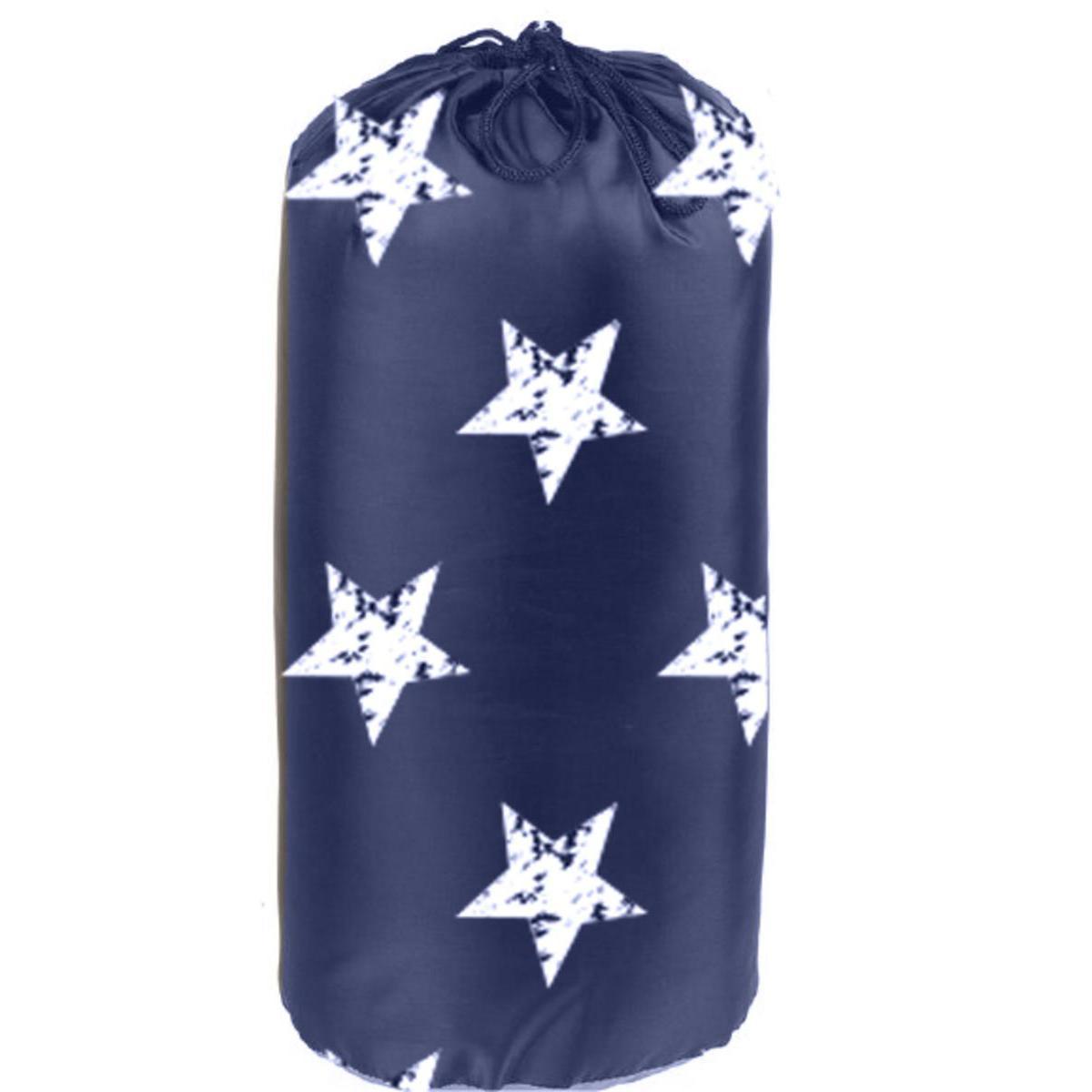 Sac de couchage zippé - 100 % Polyester - 71 x 190 cm - Bleu marine