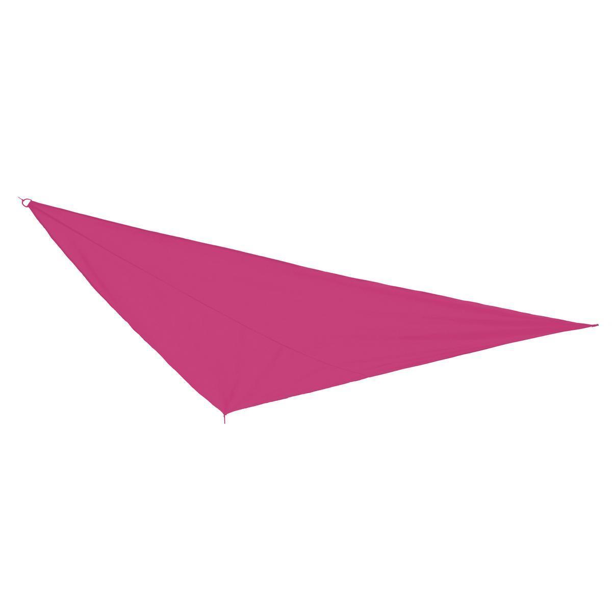 Voile d'ombrage triangulaire - Polyester - 5 x 5 x 5 m - Fuchsia