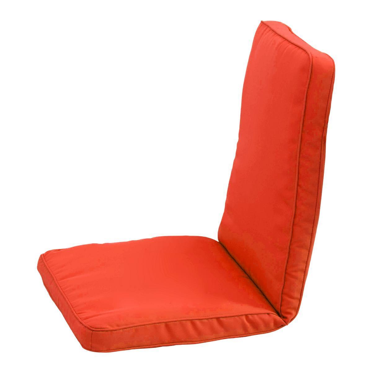 Coussin de chaise - 100 % Polyester - 90 x 40 x 4 cm - Orange