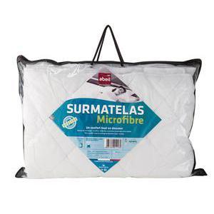 Surmatelas - 100 % polyester - 90 x 190 cm - Blanc