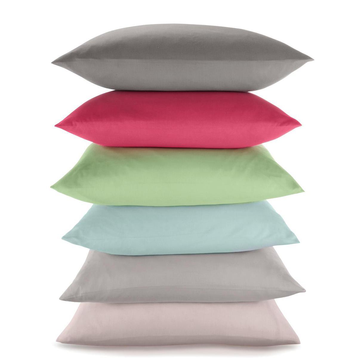 Taie d'oreiller - 52 % polyester - 48 % coton - 60 x 60 cm - Différents coloris