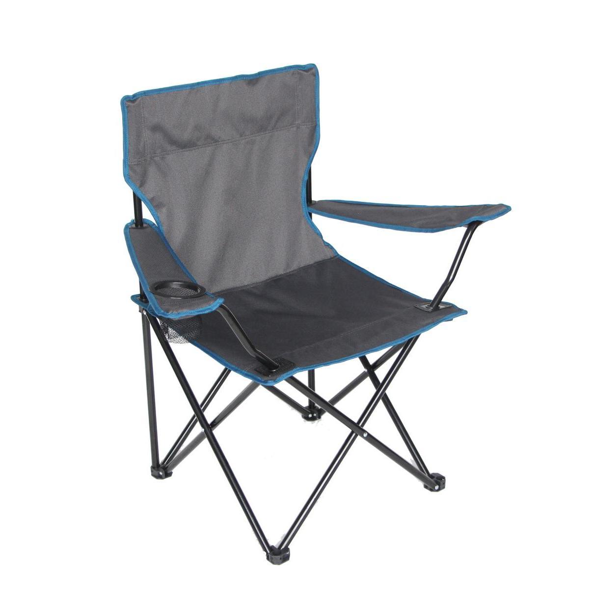 Chaise de camping Fisher - 50 x H 82 x 50 cm - Gris - MOOREA