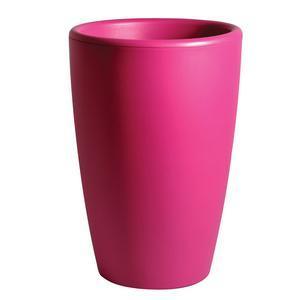 Pot à fleurs Vase - Plastique - Ø 45 x H 66 cm - Rose fuchsia