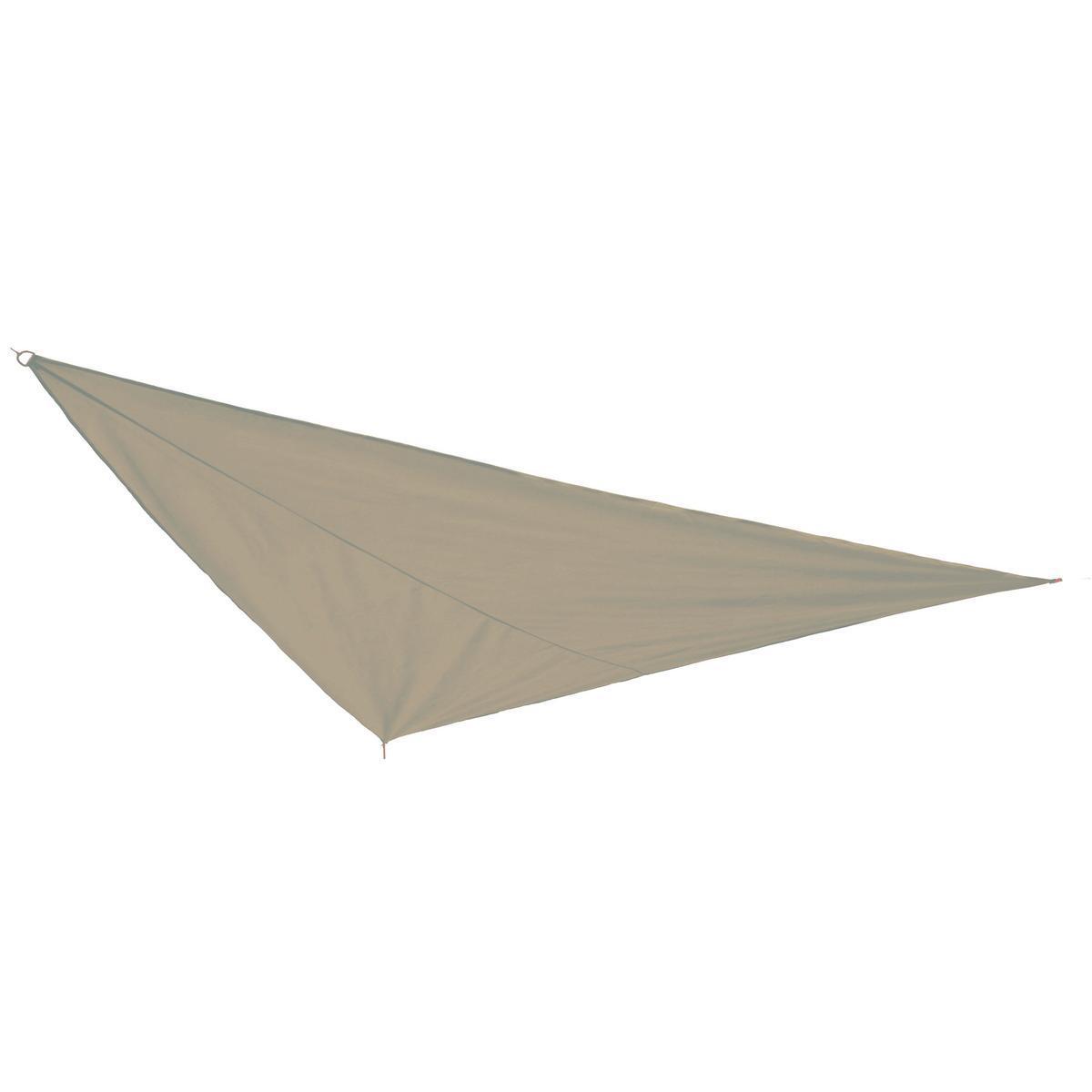 Voile d'ombrage triangulaire - Polyester et Polyamide - 3 x 3 x 3 m - Taupe