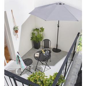 Demi-pied de parasol de balcon - 10 Kg - Noir - MOOREA