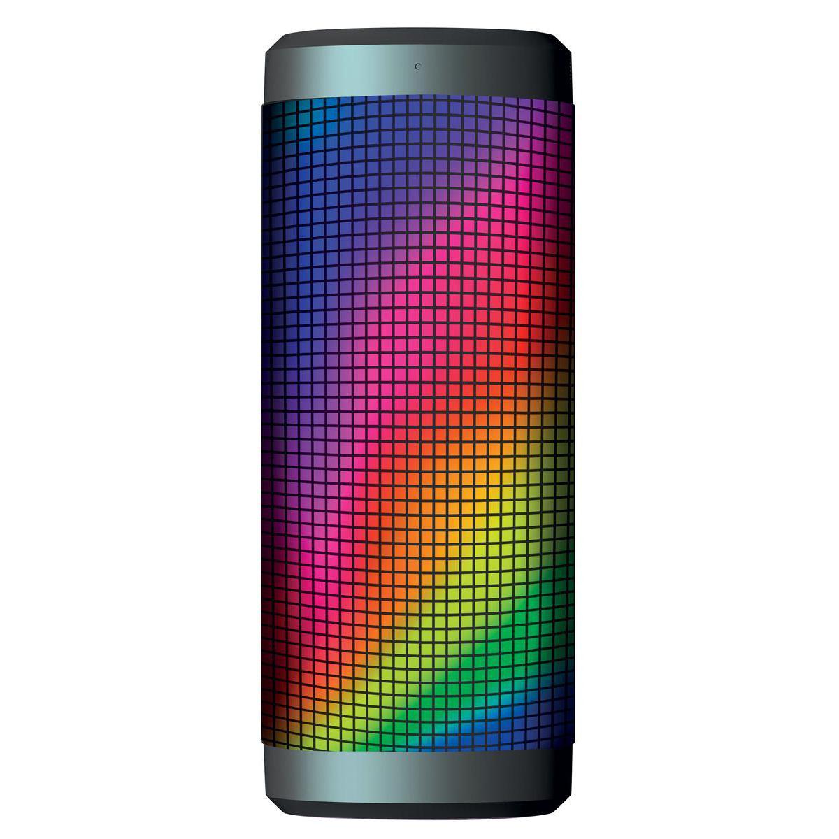 Enceinte Bluetooth Colorlight - Plastique - 18,5 x 7,3 x H 8,15 cm - Multicolore