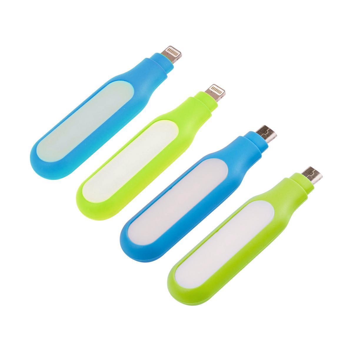 Flash pour smartphone - TPE - 7 x 0,9 x H 1,8 cm - Vert ou bleu