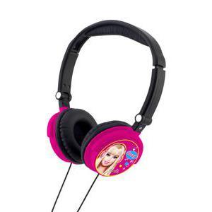 Casque audio filaire Barbie - Plastique - 15,8 x 7,2 x H 18,7 cm - Rose