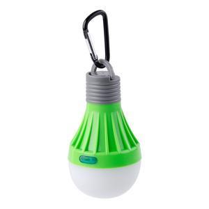 Lampe ampoule LED mousqueton - Plastique - 6 x H 10 cm - Vert et Blanc