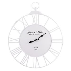 Horloge forme gousset - Métal - 50 x H 60 cm - Blanc