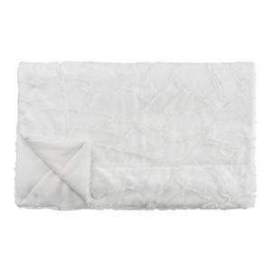 Couverture effet tigre - 100 % polyester - 150 x 200 cm - Blanc