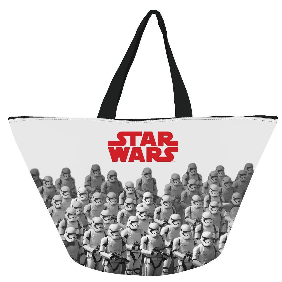 Grand sac Star Wars - Polyester - 57 x 30 x 33 cm - Blanc, gris et rouge