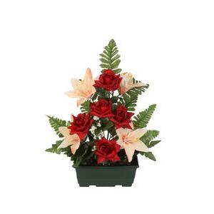 Jardinière de roses, orchidées et lys - Plastique - 18 x H 40 cm - Différents coloris