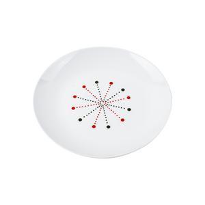 Assiette plate décorée - Porcelaine - Ø 19 cm - Blanc