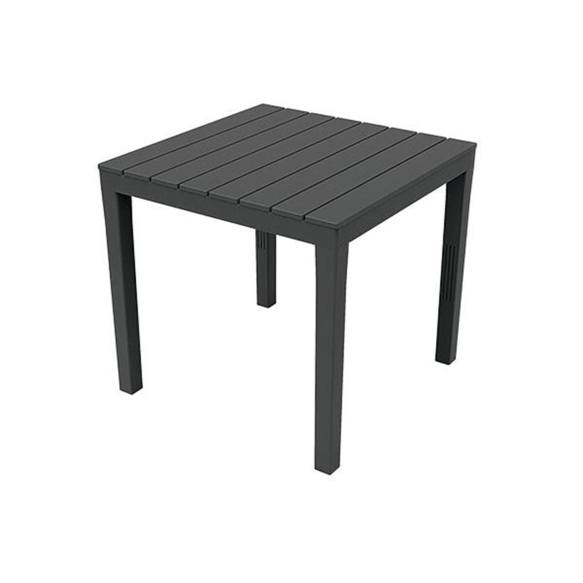 Table carrée Woody - 80 x 80 x H 72 cm - Gris