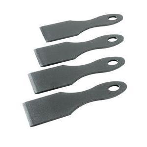 4 spatules à raclettes - Nylon - 13 x 3,8 cm - Noir