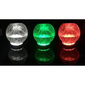Socle lumineux - LED et plastique - 15 x H 3,5 cm - Multicolore