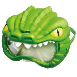 Masque de plongée crocodile - H 14 x 13 x 5 cm - Vert