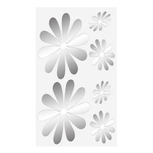 6 stickers miroir fleurs - Différentes tailles