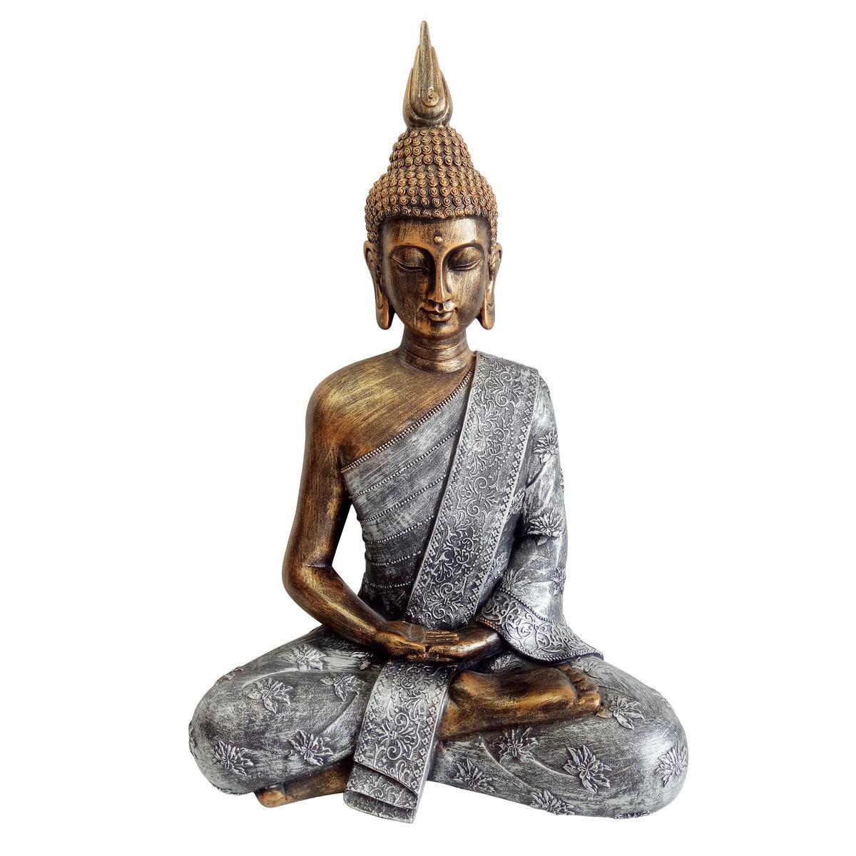 Statue Bouddha - 28 x 16 x H 41 cm