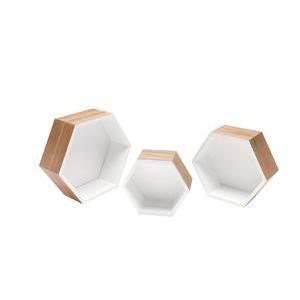 3 étagères Hexagonales