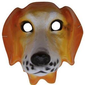 Masque de chien - Taille enfant - L 22 x H 13 x l 20 cm - Marron - PTIT CLOWN