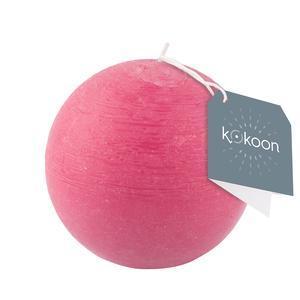 Bougie boule marbrée non - parfumée - ø 10 cm - Différents coloris - Rose fuchsia - K.KOON