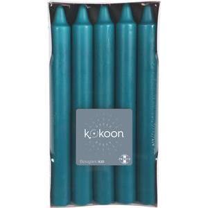 10 bougies ménage non-parfumées - ø 10 x H 18 cm - Différents coloris - Bleu turquoise - K.KOON