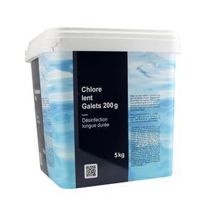 Chlore lent en galets de 200g - 1 kg - 20 x 13.3 x 20 cm - Multicolore