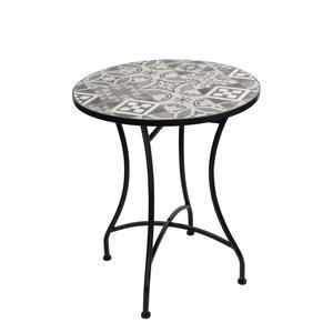 Table Bosa II - ø 60 x H 70 cm - Noir, gris, blanc - MOOREA
