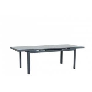 Table extensible automatique Goa - L 180 à 240 x l 100 x H 76 cm - Noir, transparent - MOOREA