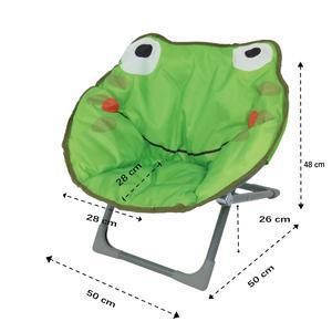Chaise pliante grenouille - ø 50 x H 48 cm - Vert - MOOREA