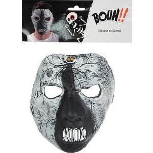 Masque d'Halloween bouche cousue - Taille adulte unique - Noir, gris, blanc