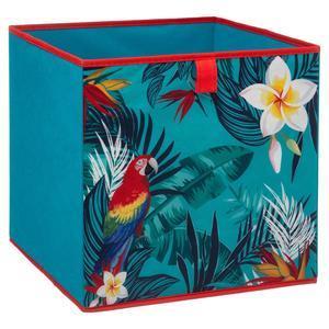 Cube de rangement Tropiques - 31 x 31 cm - Multicolore