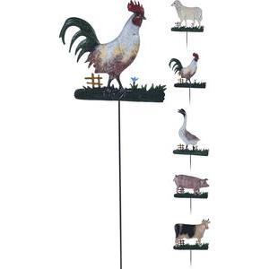 Animal de la ferme sur pique - 20 x H 81 cm - Différents modèles