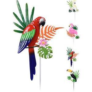 Oiseau tropical sur pique - H 80 cm - Différents modèles