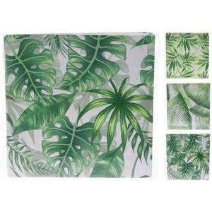 20 serviettes en papier motifs feuilles - 33 x 33 cm - Différents modèles