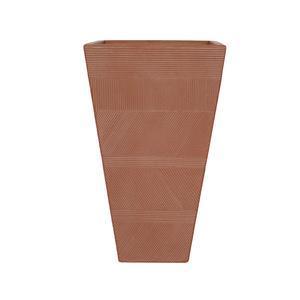 Pot haut rainure terracotta - H 52 cm