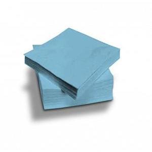 50 serviettes jetables - 20 x 20 cm - Bleu azur