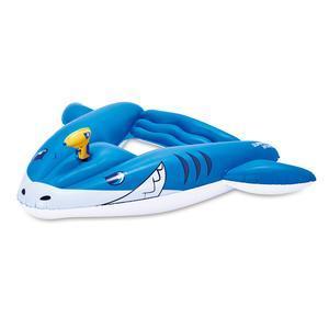 Requin pistolet à eau chevauchable - L 152 x l 110 cm - Bleu, blanc