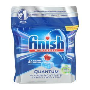 Tablettes de lave-vaisselle dégraissantes Quantum - 40 tablettes - FINISH