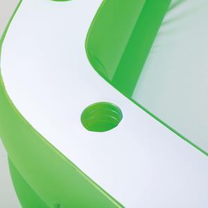 Piscinette gonflable octogonale - 202 x H 46 x 202 cm - Vert, transparent, blanc