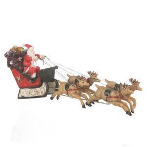 Figurines pour village de Noël Père Noël et son traineau