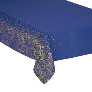 Nappe imprimee leopard - bleu nuit/or // bleu nuit/argent - 140 x 240 cm