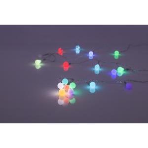 Guirlande électrique lumineuse 20 boules - L 190 cm + 30 cm - Multicolore